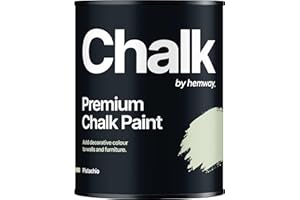 Hemway Pistachio Green Chalk Paint 1L Matt Shabby Chic Interior Furniture, Walls, Wood, Wardrobes, Doors, Tables, Chairs, Quick Dry Smooth Chalky Finish (12 Greens & 116 Colours Available)