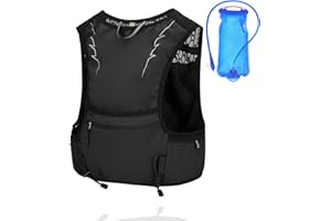 MEAYLL Running Vest with Hydration Bladder for Women Men,Adjustable & Breathable Running Hydration Vest with Reflective Strips and Functional Pockets(Phone Holder) Backpack