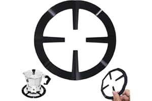 JYTDBCS Cast Iron Universal Mocha Pot Stand Reducer Ring Holder Base Trivet for Moka Expresso Coffee Heavy Duty Thick Metal Trivits Extender for Gas Hob Stoves
