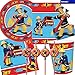 Produktbild 101-teiliges * FEUERWEHRMANN SAM * PARTY SET für Kindergeburtstag mit 8 Kinder: Teller, Becher, Servietten, Trinkhalme, Einladungen, Partytüten, Luftballons, Luftschlangen, u.v.m. von Riethmüller // Motto Deko Fest Kinder Geburtstag Kinderparty FEUERWEHRMANN Feuerwehr Fireman
