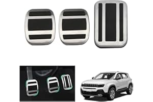 GAFAT Neu J-eep Avenger 2023 2024 Pedale für Gas und Brems, Avenger Pedalkappen Abdeckung Pedale Abdeckplatte Fußrasten, Kompatibel mit Jeep Avenger Zubehör [Schaltgetriebe]