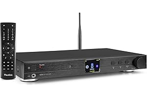 Audizio Trento Radio Internet con Bluetooth Radio FM/Dab - Negro, Reproductor Multimedia WiFi, Radio Despertador, Altavoz Bluetooth, Ideal para Aprovechar Tus Mejores emisiones de Radio en casa