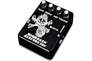 JOYO Pédale de distorsion à gain élevé du crunch AC/DC au métal lourd avec égaliseur complet pour effet guitare électrique – Bypass (JF-04)
