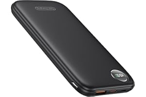 NTAANOO Power Bank, Slim Bateria Externa 4.5A de Alta Velocidad 10000mAh 22.5W, Bateria Portatil con Entrada y Salida USB C de Alta Velocidad, Patalla LED, Compatible con iPhone Samsung y más Fast Charging