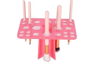 ANGGREK Soporte para secador de brochas, 26 orificios para maquillaje Brocha para secado Organizador para brochas para cosméticos Soporte para exhibición Estante para herramientas Brochas para maquillaje Esta