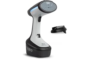 Swan SI12022N Portable Garment Steamer, Lightweight, Jet Steam, Cloth Friendly Ceramic Coated Steam Panel, Removes Bacteria and Odours, 1500W, 300ml Water Tank, 25 g Steam Rate, Black