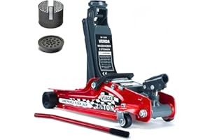 VERDA Profi Hydraulischer Wagenheber 2,5T 85-385 mm, 14 kg! SCHWER, 2X Gummi PKW SUV Rangierwagenheber Auto Heber Modellwahl Profi Wohnmobil, Geländewagen Profi (Wagenheber 2,5T)