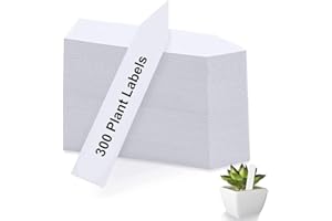 Uhat Pack 300 Plant Labels White Plastic Plant Name Garden Tags Nursery Garden Stake Tags for Indoor Outdoor Plants Gardening 10 * 2cm