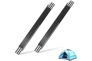 Cyrank Replacement Fibreglass Pole Kit,3.96m/155.9inch Fiberglass Tent Pole Replacement Tent Poles Accessories, Shock Corded Fibreglass Rod Tent Poles Equipment Tent Pole Kit for Camping Hiking