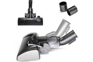 Maxorado Boquilla combinada Flex 32mm 35mm Universal Aspiradora de suelo para alfombras y suelos duros por ejemplo compatible con Electrolux Bosch Siemens Dirt Devil BSH Einhell Makita Kärcher