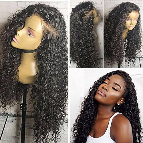 Helene Hair Glueless Full Lace Wigs Human Hair Kinky Curly Wave Wig Brazilian Virgin Hair Wig with Baby Hair Pre Plucked Hairline Remy Hair Lace Wigs for Black Women (180% Density Full Lace Wig 26")