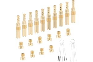 Windance 30 pezzi Kit getto principale carburatore include: 10 ugelli principali carburatore+10 getto pilota lento +10 aghi per spazzole di pulizia, adatti per PWK Keihin OKO CVK PWM (K75-K98)