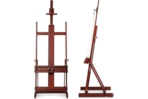 VISWIN Grande Cavalletto con Telaio ad H da 134 a 231 cm di Altezza, Cavalletto da Studio Artistico in Legno di Faggio Premium con Vassoio per Creare ed esporre Opere d'Arte Più Grandi