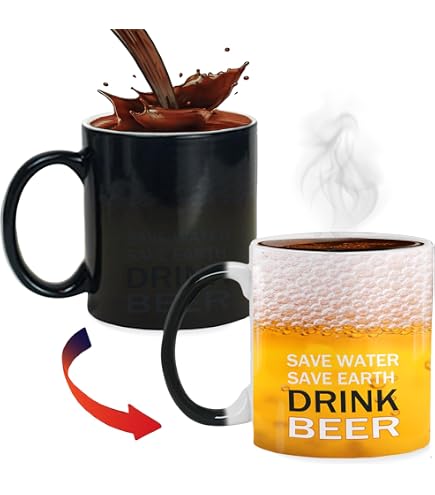 Peter German Farbwechsel-Tasse – „In The Sky“ Motiv, 13 Unzen (ca. 385 Ml) | Wärmeempfindliche Keramik, Spülmaschinenfest