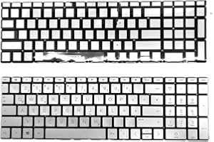 T-ProTek DEUTSCHE - Silber Tastatur Keyboard Beleuchtung kompatibel für HP 255 G8