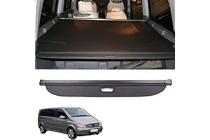 CMHZJ Coche Maletero Cubierta De Carga RetráCtil Para Mercedes Benz V Class Viano Vito 2010-2015, Negro Trasero Trunk Estante Paquetes Privacidad Cargo Protectora Cubierta, Accesorios Interiores