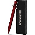 BASTION Aluminum Bolt Action Pen with Gift Case - Luxury Executive Retractable Lightweight Metal Ink Refillable Office Pocket EDC Fine Point Writing Ballpoint for Men & Women (Red)