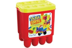 Stickle Bricks Fun Tub - Inspire Creativity and Motor Skills, Safe and Durable Construction Toy, Versatile Play Possibilities, Convenient Storage, Suitable for Ages 18 Months and above