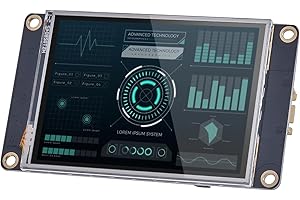 Nextion 2.8″ HMI Display Enhanced Series NX3224K028 Resistive LCD-TFT Touch Screen 320 * 240, Nextion Display with RTC Function and 8 Digital GPIOs, Suitable for IoT Smart Device, Vehicle HMI, etc.