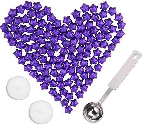 Fancy Chul Wax Seal Candles, Star Wax,sealing Wax For Postage Letter Retro Vintage Wax Seal Stamp .150pcs (Purple)