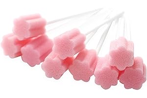 LUQUNE 100pcs Mouth Swabs for End of Life Care,Mouth Swabs,Mouth Sponges,Mouth Sponges On Stick for Hydration,Oral Care for Personal Use,Tooth Cleaning Tool, Foam Swab Sticks for Oral Care.