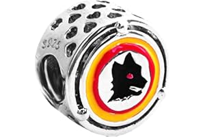 LES FOLIES DI PAOLA GRIECO Charm Roma Stemma Squadra di Calcio Serie A Scudetto Totti in argento 925 - Les Folies per Pandora
