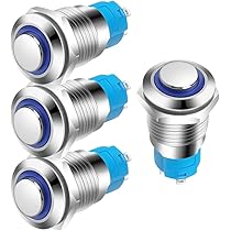 12mm Kippschalter Mit LED - Lila Licht Wasserdicht IP67