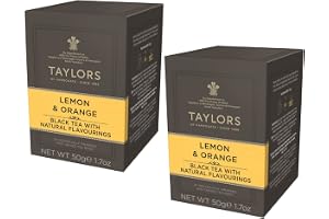 Taylors wa Harrogate | Chai Nyeusi Chungwa na Ndimu - Mifuko 40 ya Chai (80 Gr)