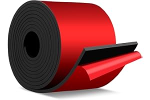 NUTKIT 2M Rotoli di Gomma Adesiva, 100MM(b)*3MM(d), Neoprene Adesivo Rotolo Gomma, Rotolo Gomma Antiscivolo, Fai Da Te Protezione Per Pavimenti, Isolamento, Antivibrazione, Antiscivolo -Autoadesivo
