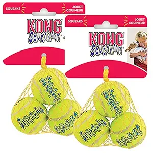 KONG Air Dog Squeakair Dog Toy Tennis Balls, X-Small, 6-Balls