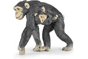 Papo- Chimpanzé et Son bébé LA Vie Sauvage Animaux Figurine, 50194, Papo-50194-Chimpanzé