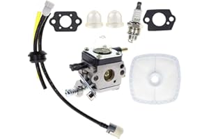 Carbhub C1U-K54A Carburetor for 2-Cycle Mantis 7222 7222E 7222M 7225 7230 7234 7240 7920 7924 Tiller/Cultivator Carb with Air Filter Repower Kit