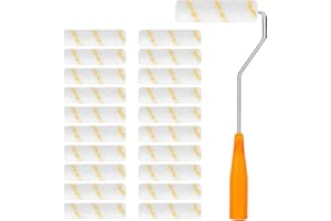 LFBEST Zestaw 20 wałków malarskich - Mini wałek malarski z gumowymi uchwytami - nadaje się do dekoracji ścian i materiałów malarskich (10 cm)