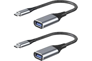 ROTOPATA USB C to USB Adapter, 2 Pack Type C Male to USB 3.0 Female OTG Cable Converter, 5 Gbps High Speed, USB Adapter Compatible with MacBook/Air/Pro, Samsung Galaxy, Grey