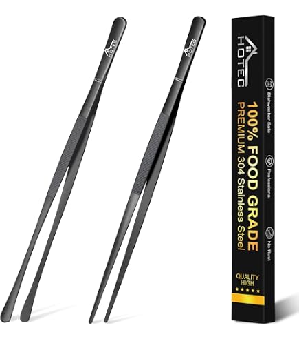 2 Pinces Cuisine Inox 30cm Et 20cm - Professionnelles Pour Barbecue, Grill, Cuisson - Acier Inoxydable