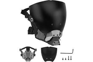 Gunyoo Cyberpunk Airsoft Maske, Tactical Commander Cosplay Schutzmaske Anti Fog Atmungsaktiv für Filmrequisiten Halloween Party und andere Outdoor Aktivitäten