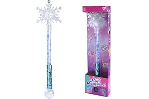 Rvtkak Schneeflocke Leuchtender magischer Zauberstab, Zauberstab, Prinzessin Cosplay Fee Stick Leuchtende Magische Zauberstab Kinder Geburtstag