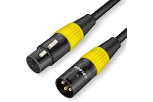 JOLGOO XLR-Kabel, XLR-Stecker auf XLR-Buchse, symmetrisches 3-poliges XLR-Mikrofonkabel, 3 m