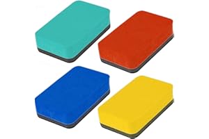 Lahviuu Cancellino Lavagna Magnetica Bianca, 4 Pezzi Gomma Lavagna Bianca Gomme Magnetiche per Aula di Casa e Ufficio