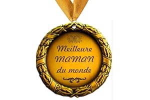 Larius Group Médaille | Cadeau Personnel Meilleure Maman Papa du Monde | Votre Texte personnalisé | Cadeau de Noël, Cadeau d'anniversaire
