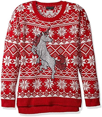 Tmallshop Blizzard Bay Women's Glitter Unicorn Ugly Christmas Sweater
