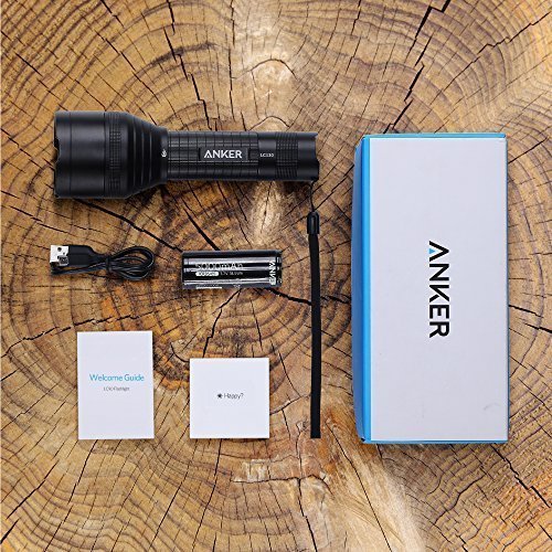 Anker Bolder LC130 LED Taschenlampe, IP67 Wasserfest, Wiederaufladbar, Professionelle Ultrahelle 1300 Lumen Taschenlampe mit 3 CREE LEDs (Kamping-, Sicherheit-, Notfallgebrauch), mit 5 Leuchtmodi, 26650 Batterien Inklusive - 7