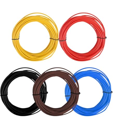 AUPROTEC Câble unipolaire 0,75 mm² FLRY-B Fil Électrique en anneau: 10m
