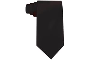 B&S TRENDZ Black Tie For Men, Perfect For Funerals, Weddings, Interviews, Formal Business Attire, Classic Plain Solid Colour Mens Ties, 142cm long x 8.5cm wide