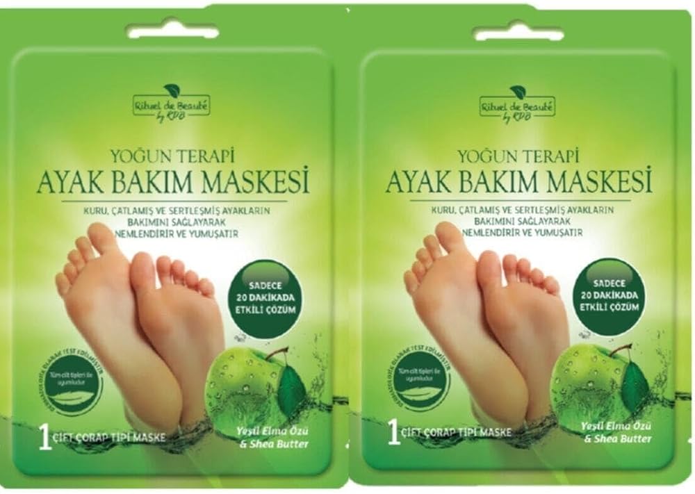 Rituel De Beaute Ayak Bakım Yoğun Terapi Maskesi, 2 Adet (4 Çift), yeni ayak maskesi