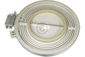 ENSIPART Zweikreis Strahlheizkörper 2200/1000W für Glaskeramikochfeld 210/135 mm Zweikreis-HiLight-Heizkörper kompatibel mit EGO10.51213.432 und Bosch 00356337 kompatibel mit AEG 405506778/1