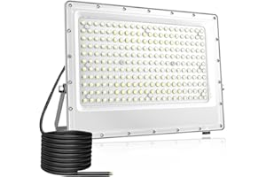 Foco Led Exterior 200W,Fosingut 6500K Blanco Frío Focos LED Interior,290 LEDs IP65 Impermeable Proyector LED Exterior, 20000LM Superbrillante Lampara Pared para Jardín, Garaje, Patios, Parque, Terraza