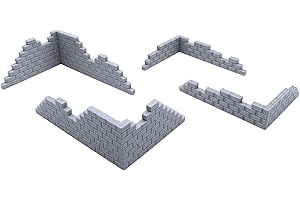 EnderToys Brick Walls, Terrain Scenery for Tabletop 28mm Miniatures Wargame, 3D Printed and Paintable