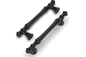 Amerdeco 10 Pezzi Maniglie per Mobili da Cucina Foro 96mm, Nero, in Lega di Zinco, per Armadietti e Cassetti UK0017