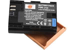 DSTE Ricambio Batteria per Canon LP-E6 LP-E6N EOS 5D Mark II EOS 5D Mark III EOS 5DS EOS 5DS R EOS 6D EOS 7D EOS 60D EOS 60Da EOS 70D 7D markII 7D markIII
